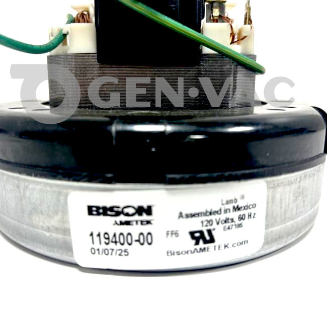 Ametek Lamb 119400-00 Vac Motor 5.7' 120V AC