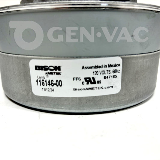 Ametek Lamb 116146-00 Vac Motor 5.7" 120V AC | GENVAC