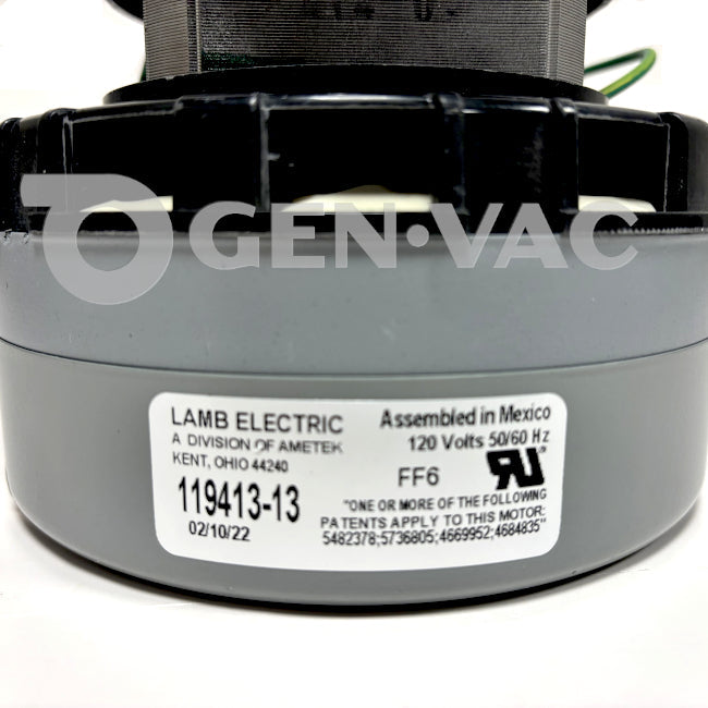Ametek Lamb 119413-13 Vac Motor 5.7' 120V AC  | GENVAC